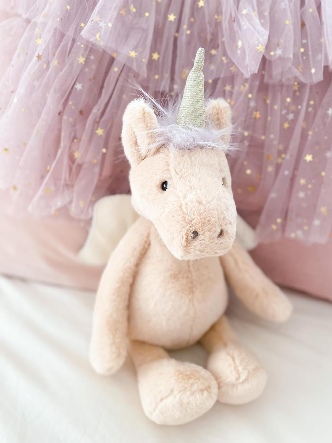 MON AMI Luna the Unicorn Stuffed Animal – 15” Pink, Soft & Cuddly Stuffed Plush Toy, Unicorn for Girls/Kids, Use as Toy or Nursery Room Decor