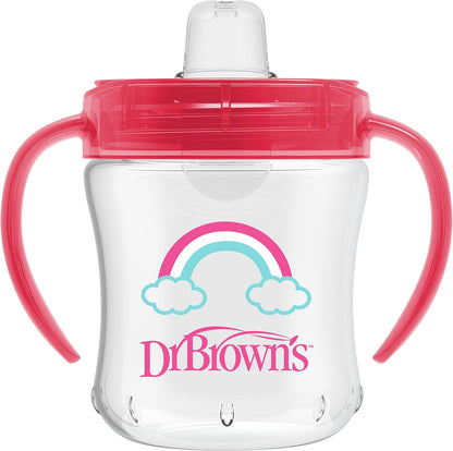 Dr. Brown'S Milestones Soft Spout Sippy Cup with Handles - Pink - 9Oz - 9M+