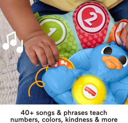 Fisher-Price Baby Learning Toy Linkimals Counting & Colors Peacock with Lights & Music for Infants Ages 9+ Months, Compatible Only with Linkimals Items