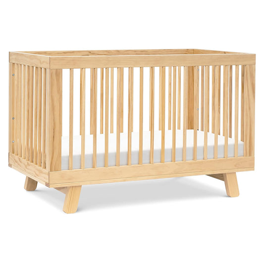 Babyletto Hudson 3-In-1 Convertible Crib with Toddler Bed Conversion Kit in Natural, Greenguard Gold Certified