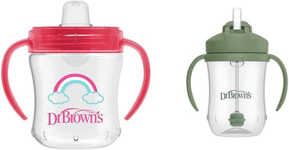 Dr. Brown'S Milestones Soft Spout Sippy Cup with Handles - Pink - 9Oz - 9M+