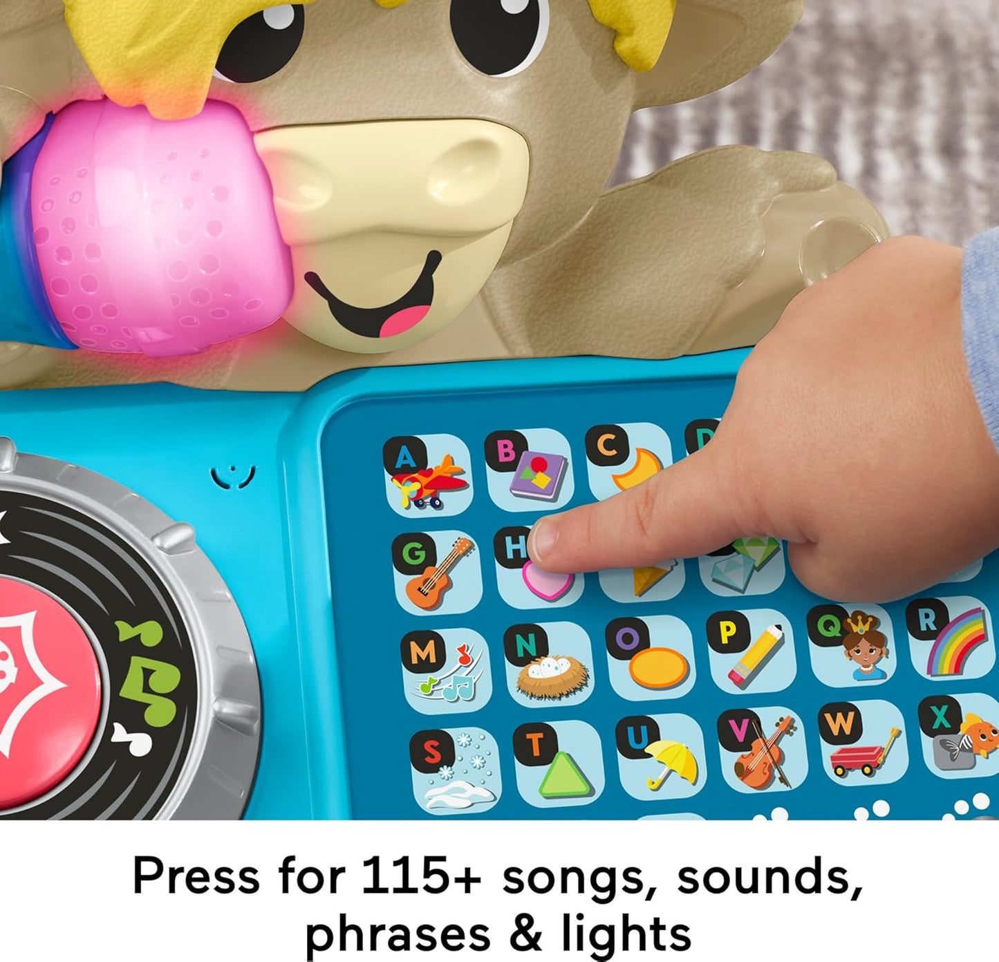 Fisher-Price Baby Learning Toy Link Squad a to Z Yak with Interactive Music & Lights for Ages 9+ Months, Compatible Only with Link Squad Items