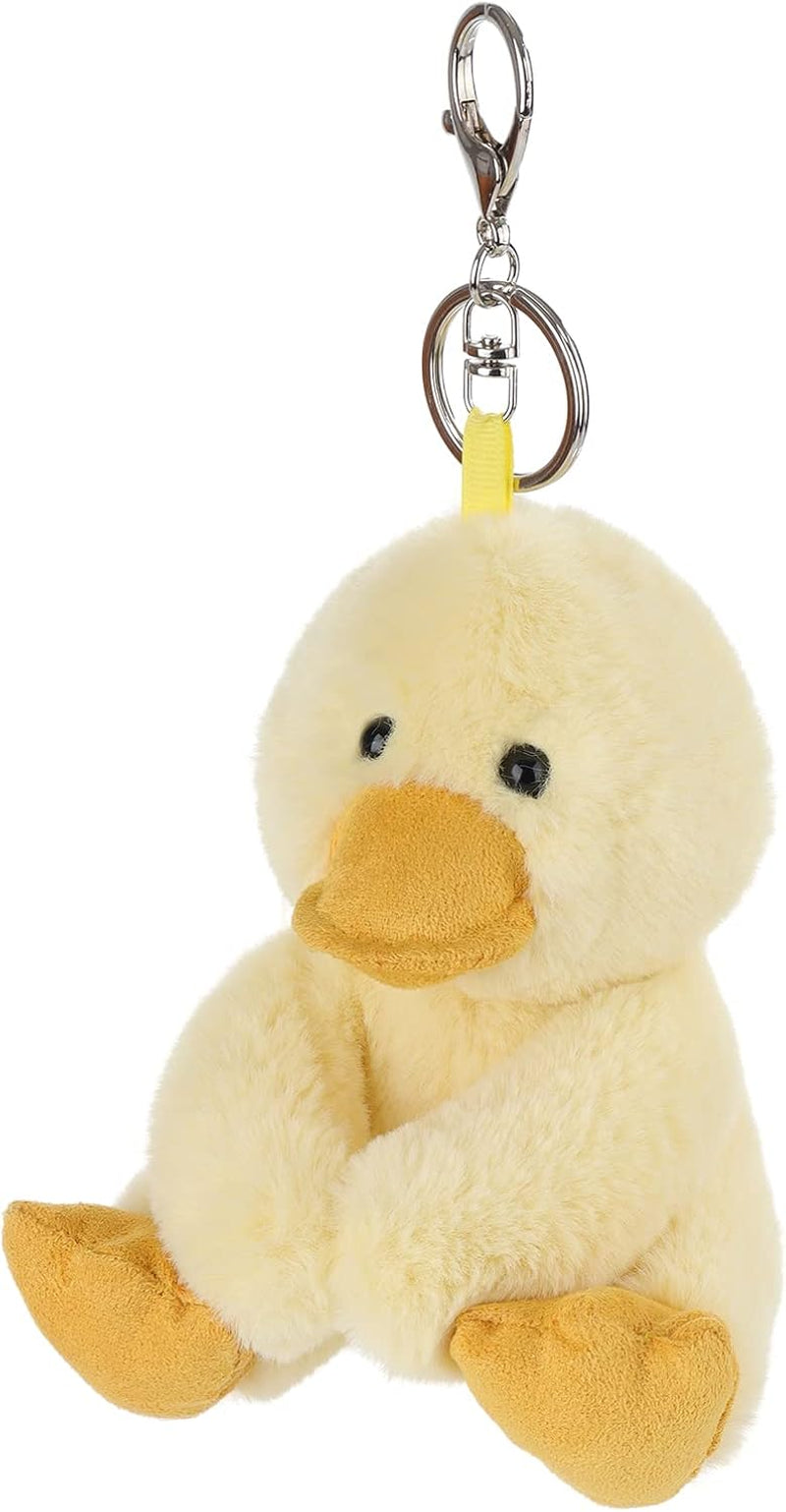 Apricot Lamb Cute Toys Plush Yellow Duck Stuffed Animal Soft Keychain for Kids Bag, Purse, Backpack, Handbag (5 Inches)