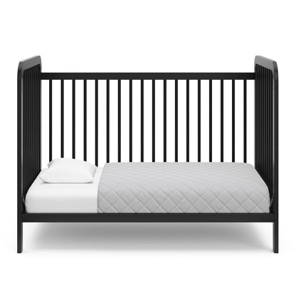 Storkcraft Pasadena 3-In-1 Convertible Crib (Black) – GREENGUARD Gold Certified, Converts to Daybed and Toddler Bed, Fits Standard Full-Size Crib Mattress, Adjustable Mattress Height