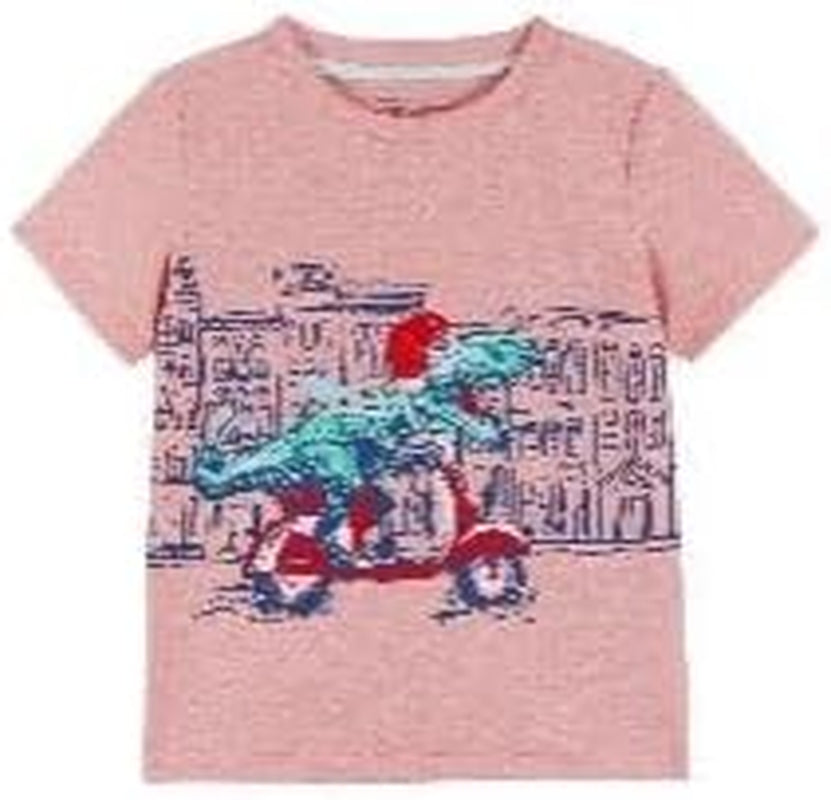 Andy & Evan Boys' Graphic Tee-Shirts, Breathable Lightweight Spring Summer Shirts for Boys and Kids, Stylish Designs