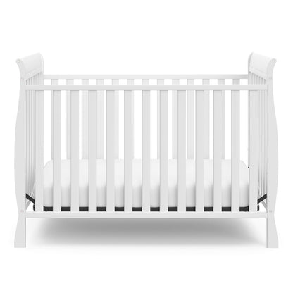 Storkcraft Maxwell Convertible Crib (White) – GREENGUARD Gold Certified, Converts to Toddler Bed and Daybed, Fits Standard Full-Size Crib Mattress, Classic Crib with Traditional Sleigh Design