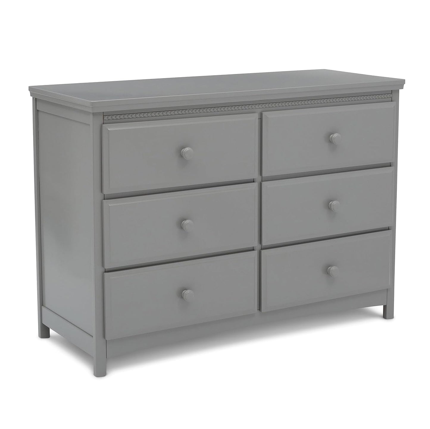 Delta Children Emerson 6 Drawer Dresser with Interlocking Drawers - Greenguard Gold Certified, Grey