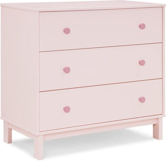 GAP Babygap Legacy 3 Drawer Dresser, Blush Pink/Dark Pink