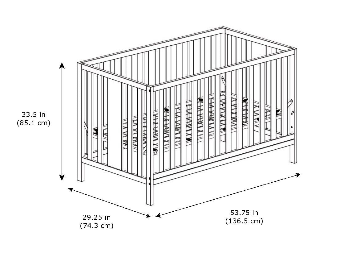 Storkcraft Pacific 5-In-1 Convertible Crib - (Black) – Converts from Baby Crib to Toddler Bed, Daybed and Full-Size Bed, Fits Standard Full-Size Crib Mattress, Adjustable Mattress Support Base