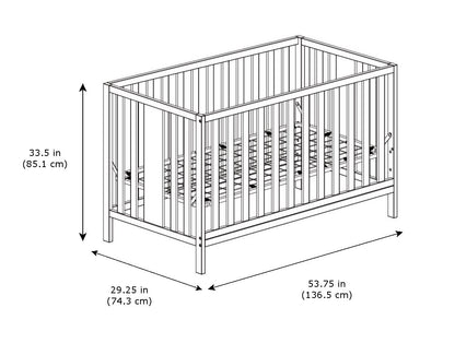 Storkcraft Pacific 5-In-1 Convertible Crib - (Black) – Converts from Baby Crib to Toddler Bed, Daybed and Full-Size Bed, Fits Standard Full-Size Crib Mattress, Adjustable Mattress Support Base