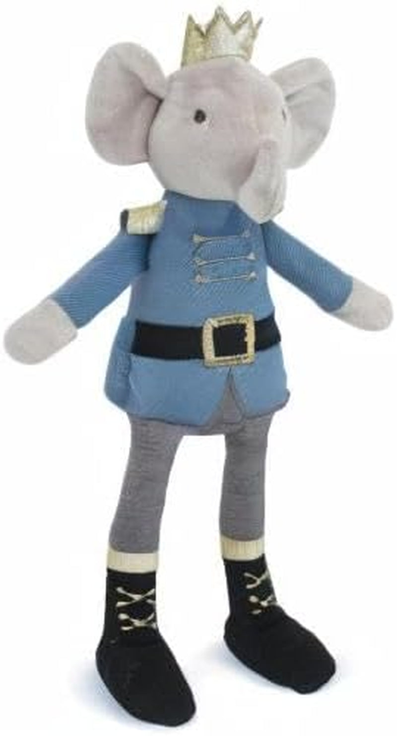 MON AMI Prince Earl the Elephant Plush Stuffed Doll – 12”, Cute Elephant in Blue Suit, Use as Toy or Nursery Room Décor, for Kids of All Ages