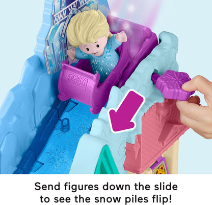 Fisher-Price Little People Toddler Toy Disney Frozen Arendelle Sledding Adventures Playset with Figures for Pretend Play Ages 18+ Months