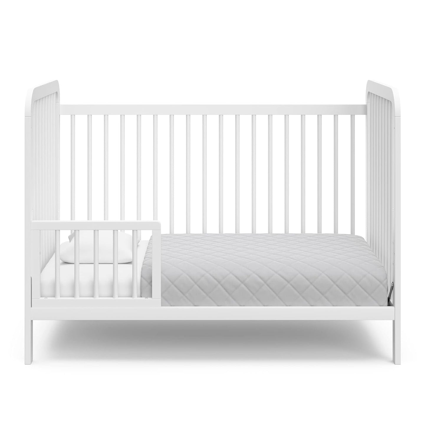 Storkcraft Pasadena 3-In-1 Convertible Crib (White) – GREENGUARD Gold Certified, Converts to Daybed and Toddler Bed, Fits Standard Full-Size Crib Mattress, Adjustable Mattress Height