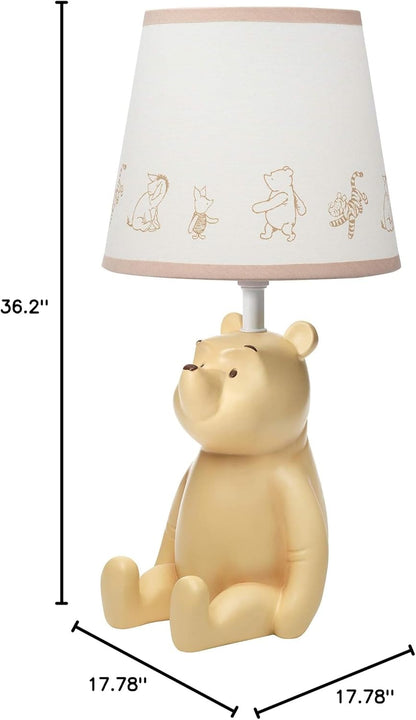 Lambs & Ivy Disney Baby Storytime Pooh 3D Table Lamp with Shade