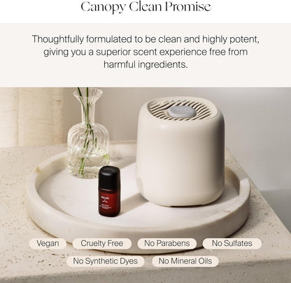 Canopy Bedside Diffuser, Pink Diffuser, Waterless Technology, Diffuses up to 400 Sq Ft - 3 Fan Speeds - Includes Diffuser, Diffusion Well, Unwind Aroma, Power Cord & Adapter