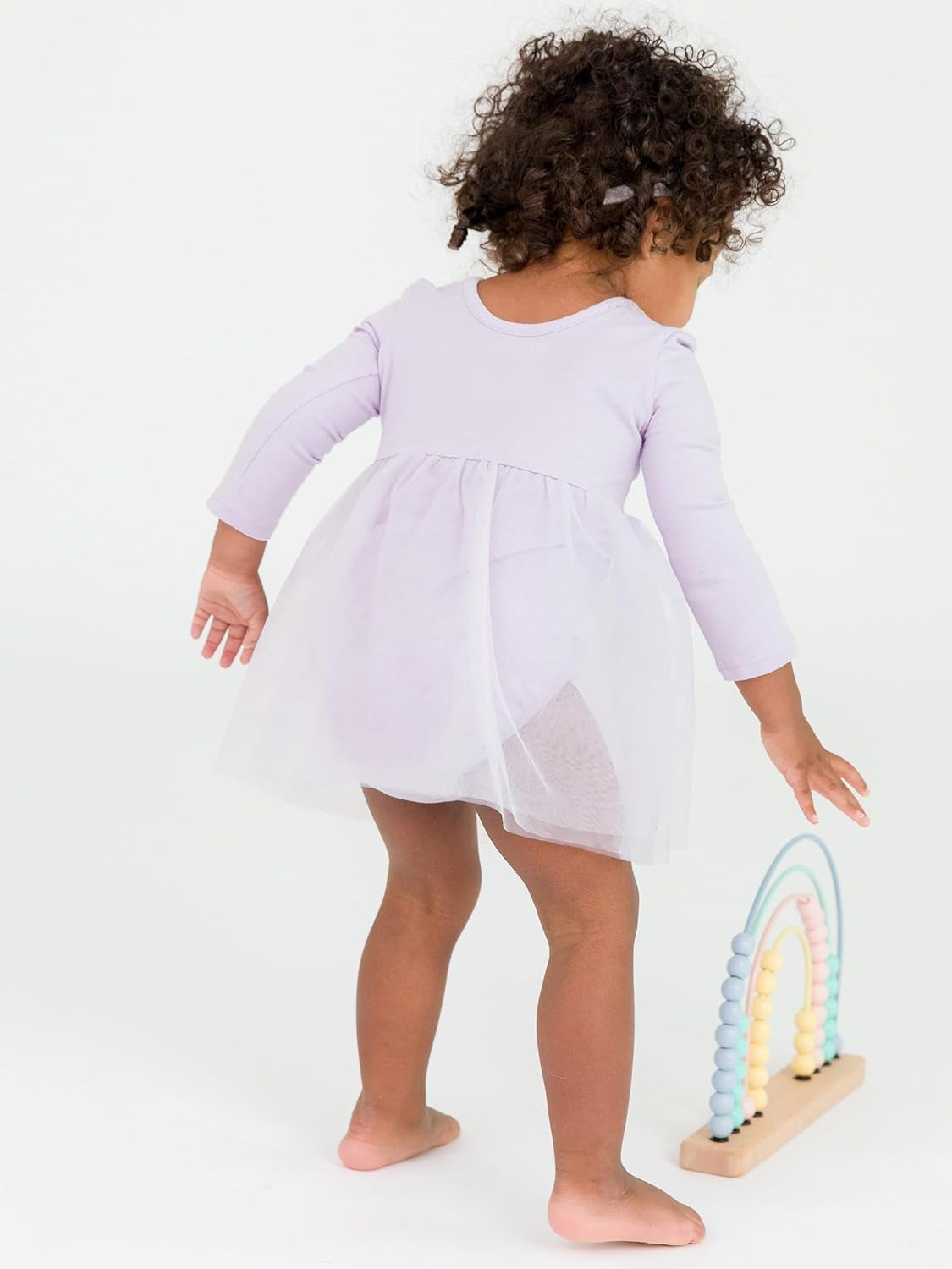 Rufflebutts Baby/Toddler Long Sleeve Tulle Skirted Romper