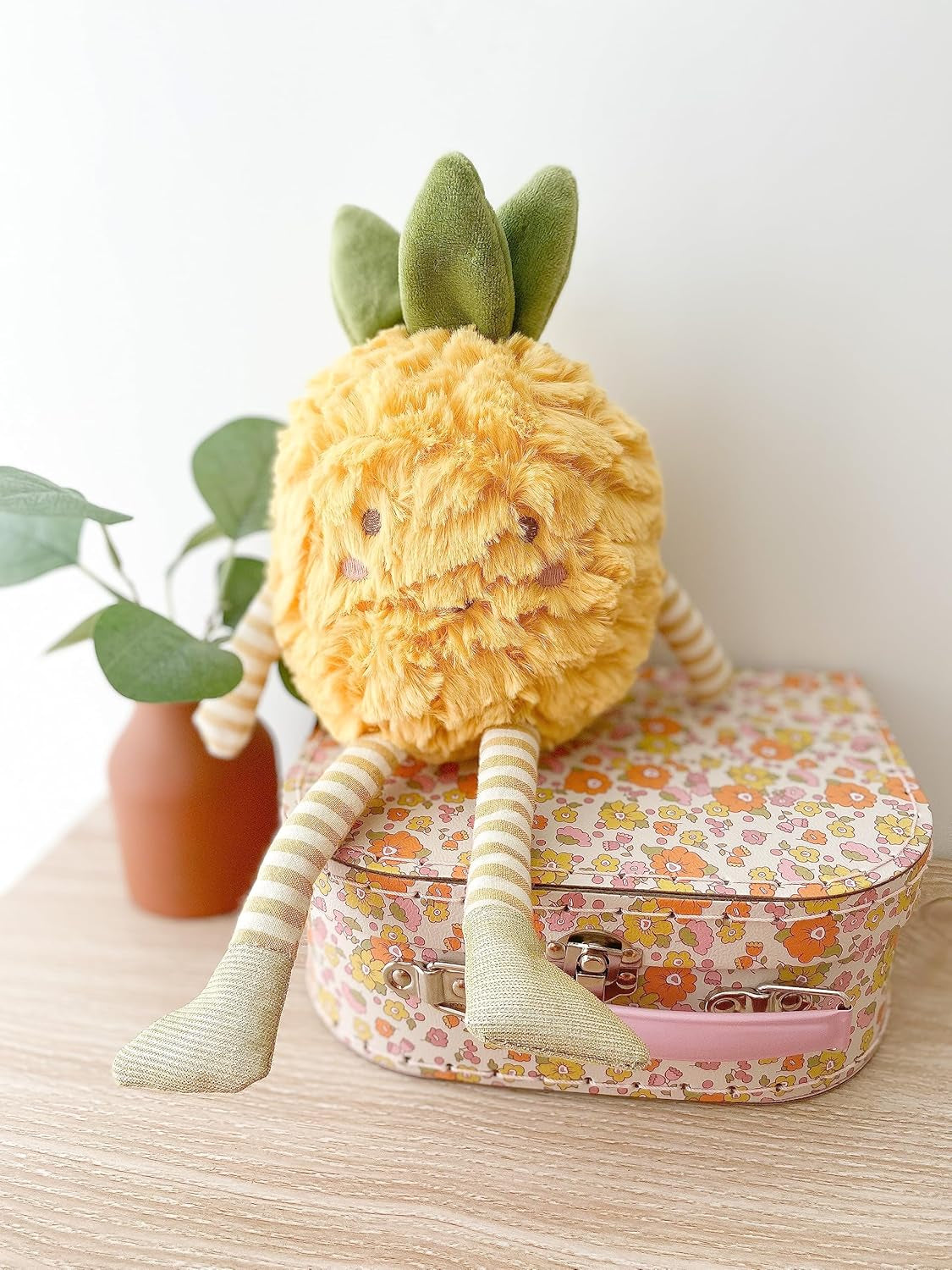 MON AMI Pina the Pineapple Plush Toy - 10”, Food Plush Toys, Fruit Plushie for Boys/Girls, Handcrafted Fruit Doll – Perfect for Décor/Play