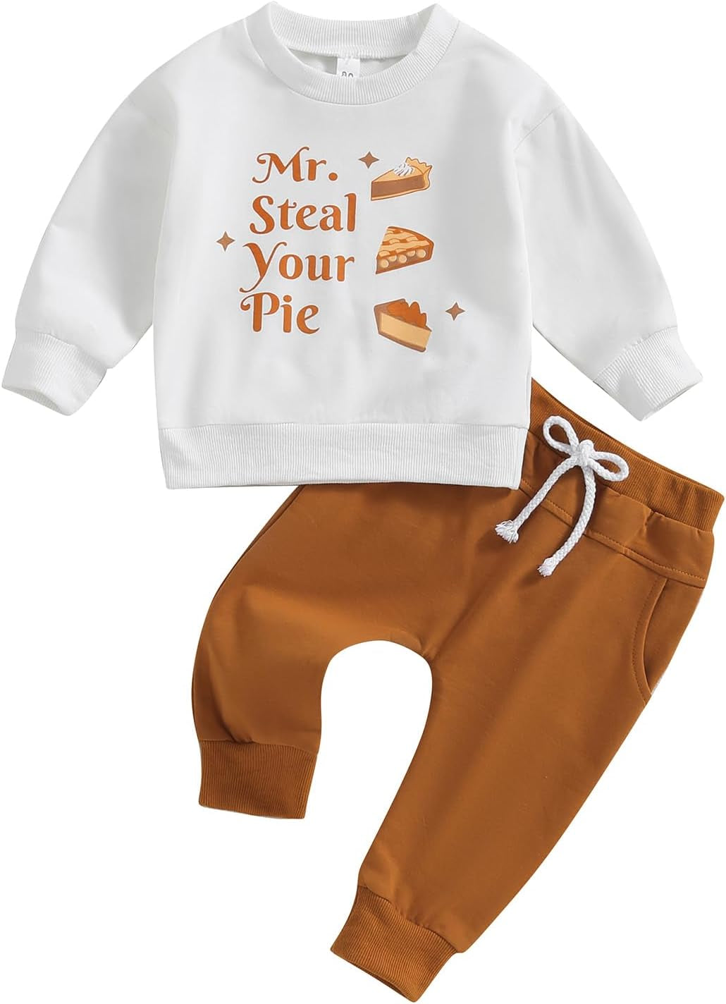 Adobabirl Toddler Baby Halloween Outfit Boy Girl Pumpkin Patch Crew Sweatshirt and Pants Set Halloween Fall Baby Clothes