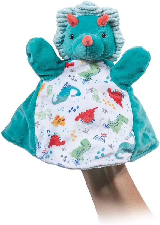 Mary Meyer Hand Puppet Lovey Soft Toy, 9-Inches, Pebblesaurus