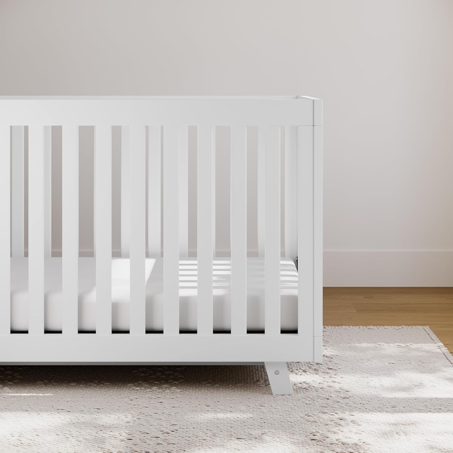 Storkcraft Beckett Convertible Crib (White) – Converts from Baby Crib to Toddler Bed and Daybed, Fits Standard Full-Size Crib Mattress, Adjustable Mattress Support Base