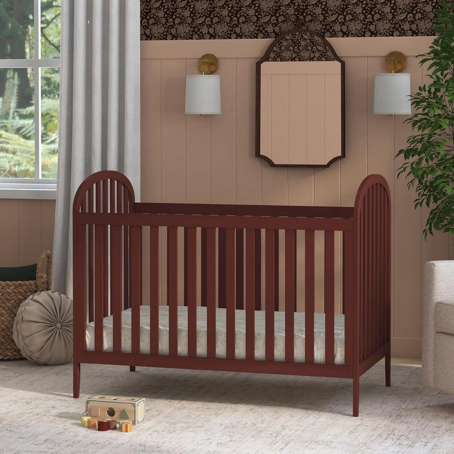 Davinci, Beau 3-In-1 Convertible Crib in Crimson, Gold Certified