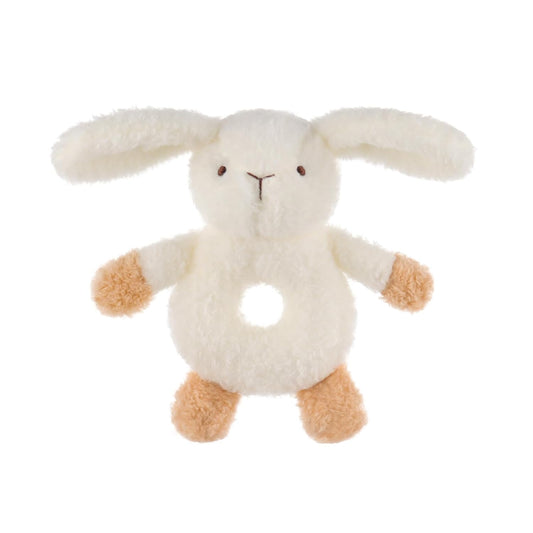 Apricot Lamb Baby Bunny Rabbit Soft Rattle Toy, Plush Stuffed Animal for Newborn Soft over 0 Months (Brown Bunny, 6 Inches)