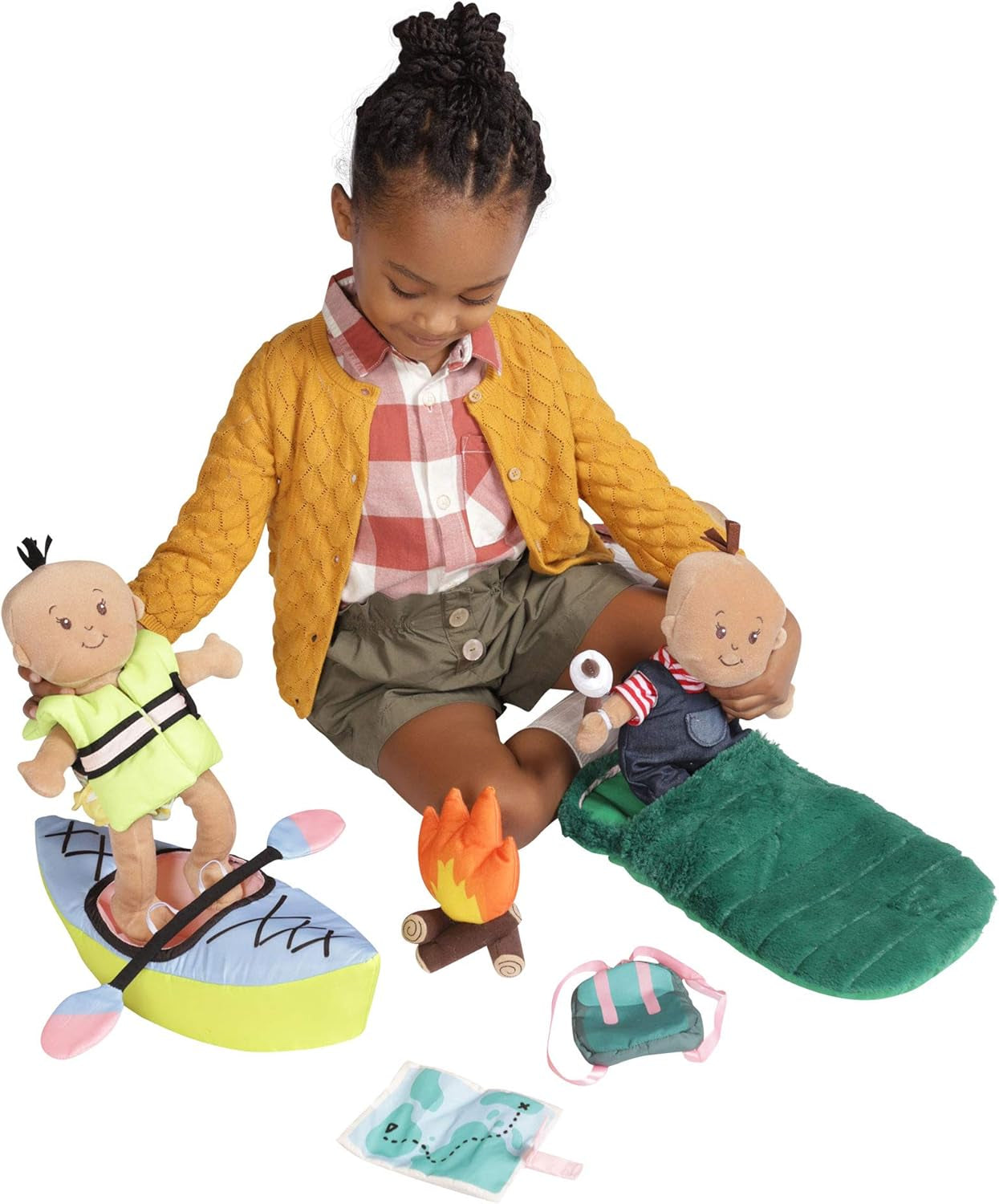 Manhattan Toy Stella Collection Happy Camper 8 Piece Baby Doll Camping Playset for 12" and 15" Stella Dolls