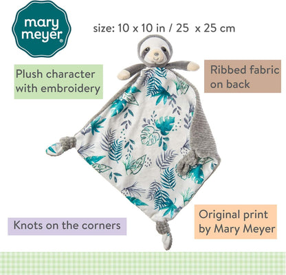 Mary Meyer Little Knottie Lovey Security Blanket, 10 X 10-Inches, Sloth