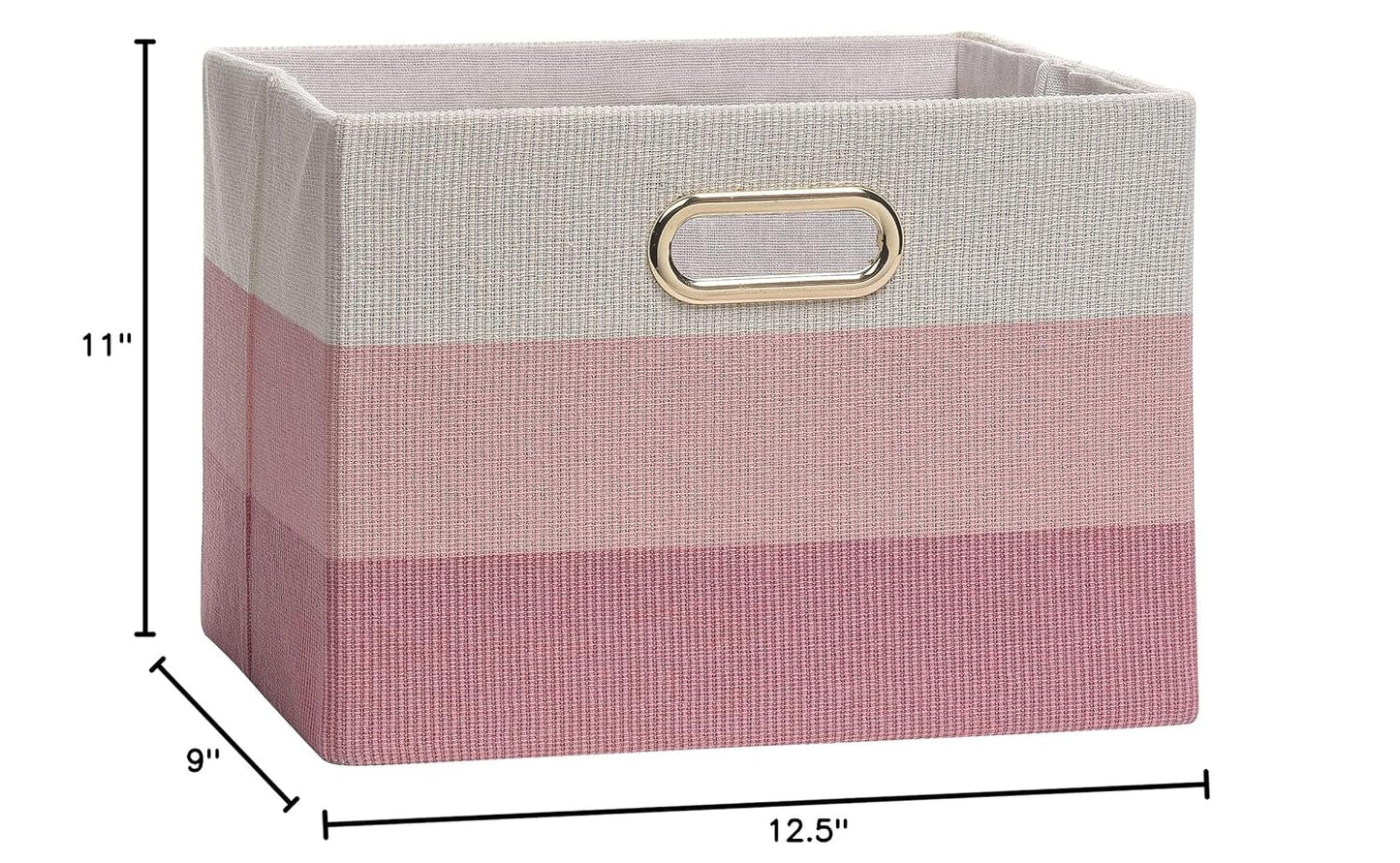 Lambs & Ivy Pink Ombre Foldable/Collapsible Storage Bin/Basket