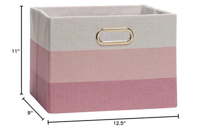 Lambs & Ivy Pink Ombre Foldable/Collapsible Storage Bin/Basket