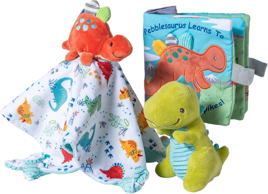 Mary Meyer Baby Gift Set Soft Toys, 3-Piece, Pebblesaurus