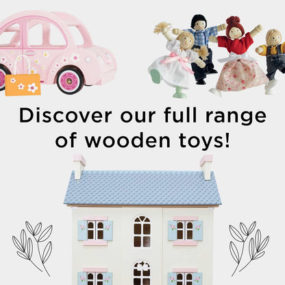 Le Toy Van - Wooden Daisylane Laundry Room Accessories Play Set for Dolls Houses | Girls or Boys Furniture Sets - Suitable for Ages 3+