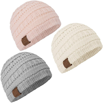 3-Pack Baby Beanies, Baby Hats - Newborn Hats, Baby Boy Hats, Baby Girl Hats, Newborn Beanie, Baby Winter Hat,Baby Hat, Baby Boy Beanie, Baby Girl Beanie, Infant Beanie,Toddler Beanie (Urban, M)