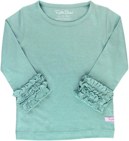 Rufflebutts Girls Undershirt - Extra Soft Long Sleeve Layering Tee