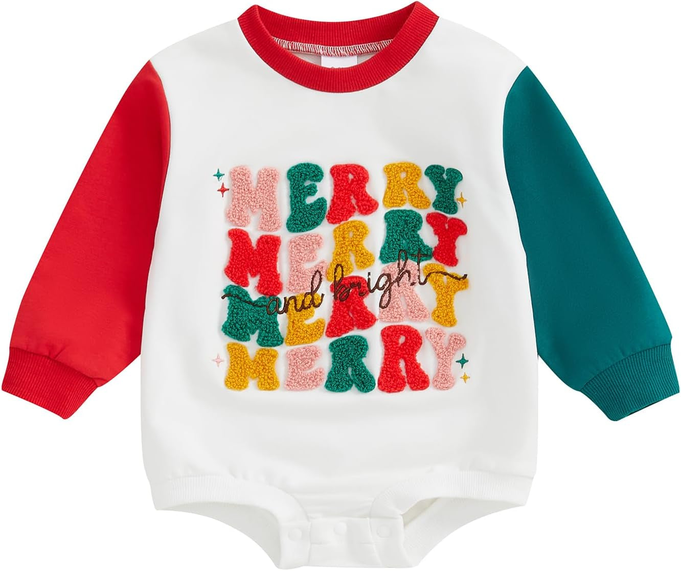 Baby Girl Boy Christmas Clothes Letter Print Sweatshirt Romper Infant Long Sleeve Bubble Romper Winter Outfit