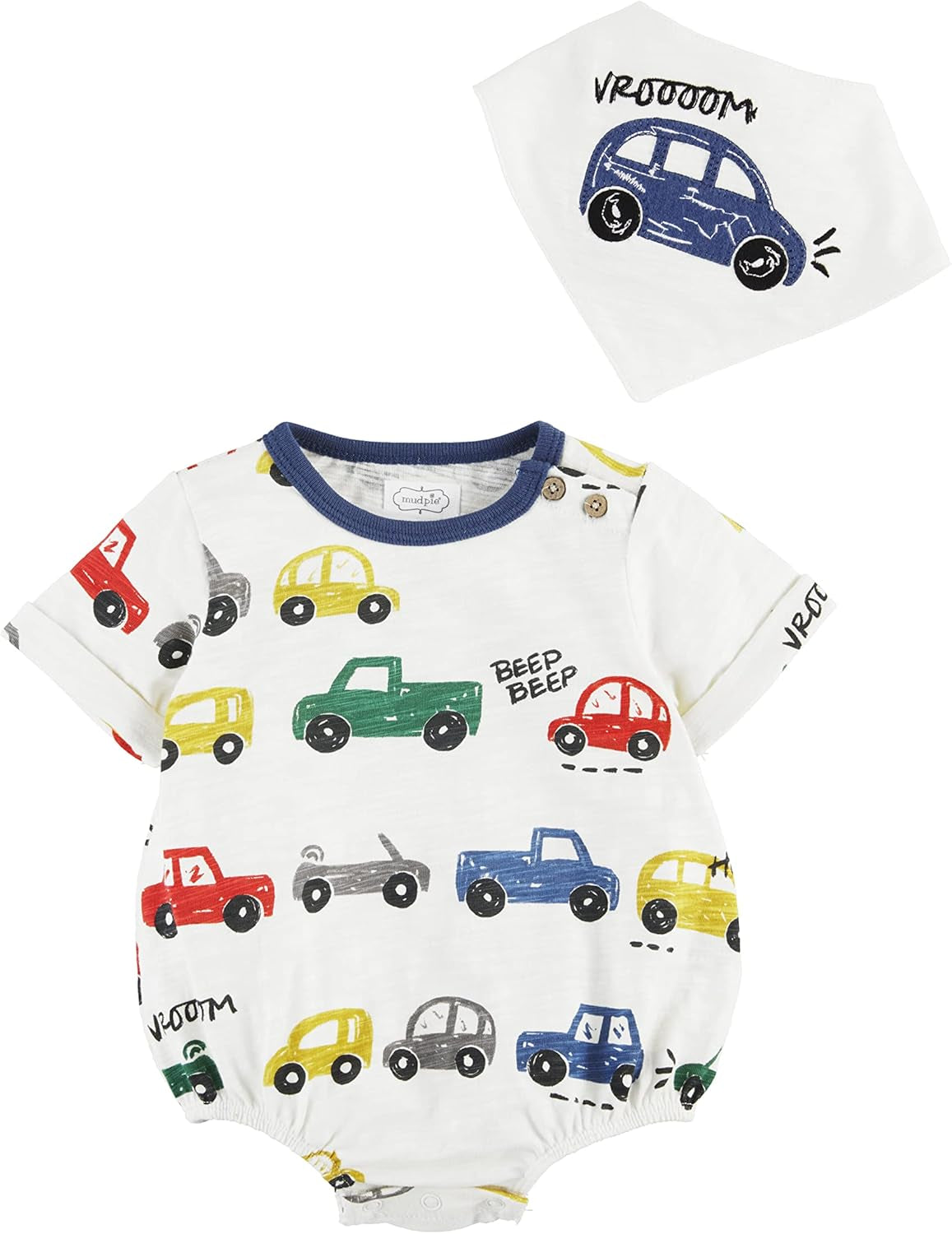 Mud Pie Baby-Boys Car Bubble & Bib Set