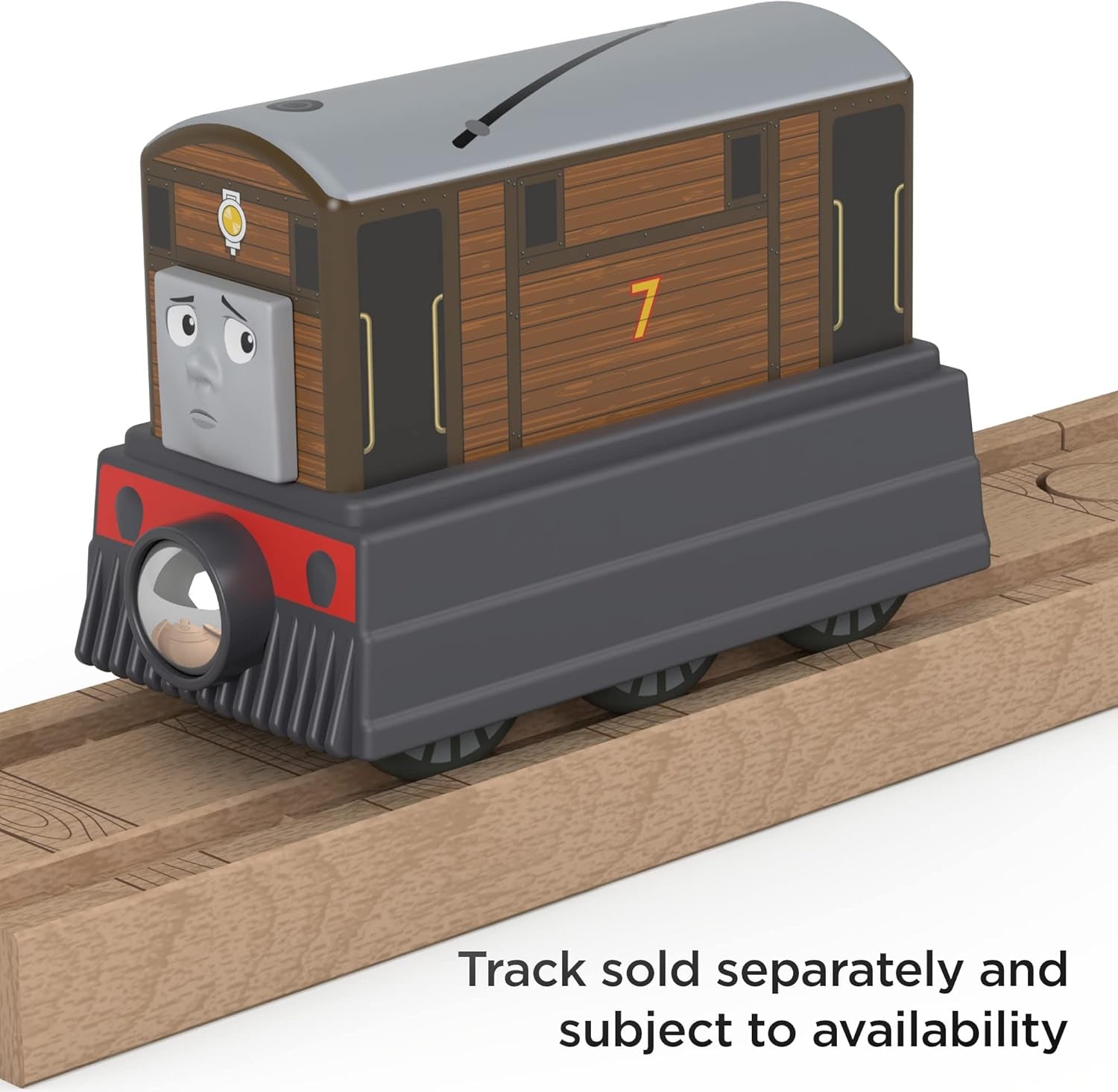 Thomas & Friends Wooden Railway Toy Train Toby Push-Along Wood Engine for Toddlers & Preschool Kids Ages 2+ Years (Amazon Exclusive)