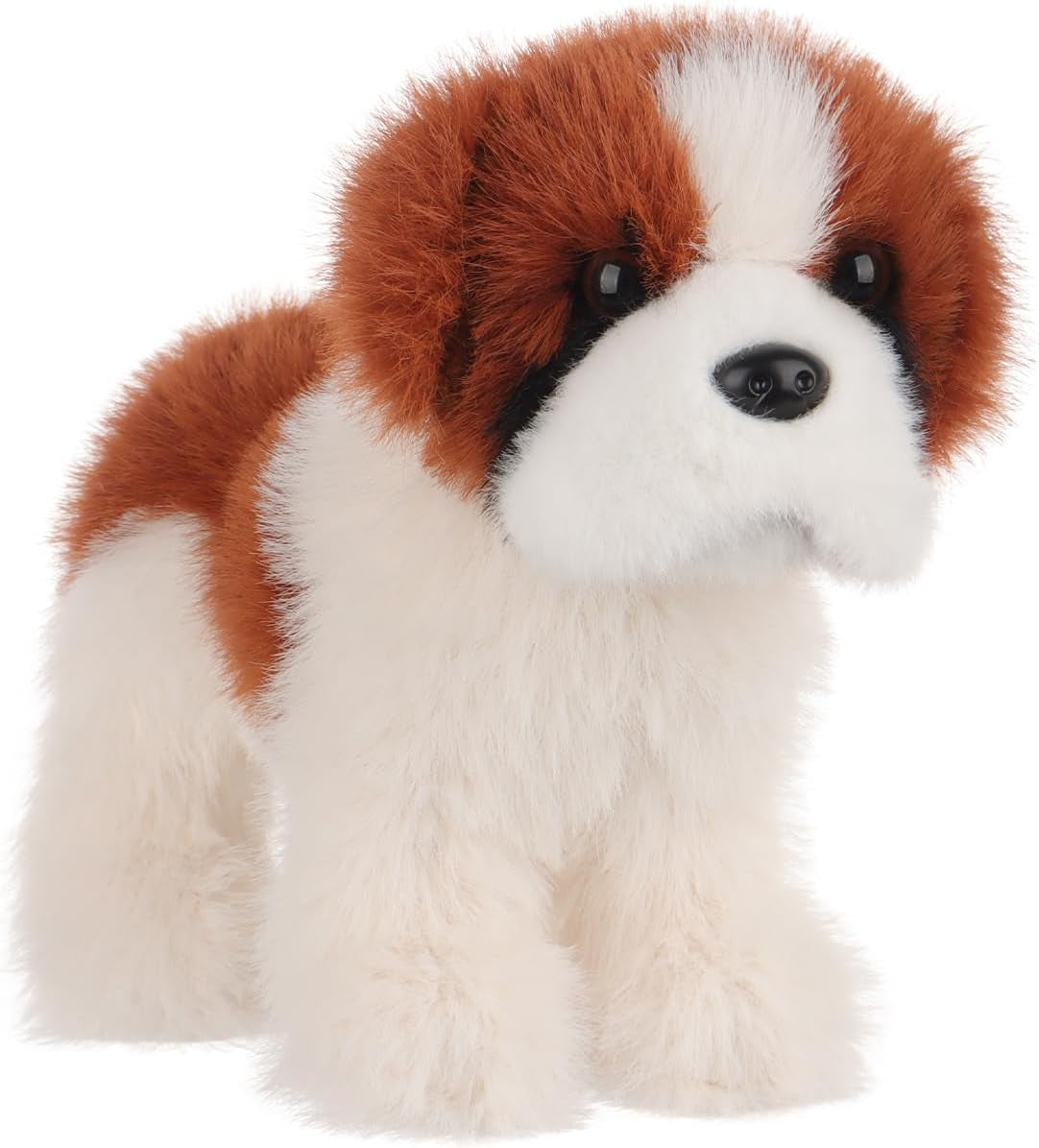 Apricot Lamb Charming Saint Bernard Dog Plush Stuffed Animals for Kids, Soft Cute Plush Toys for Baby Girl and Boy, Fluffy Charming Saint Bernard Dog Brown 7.1 Inches