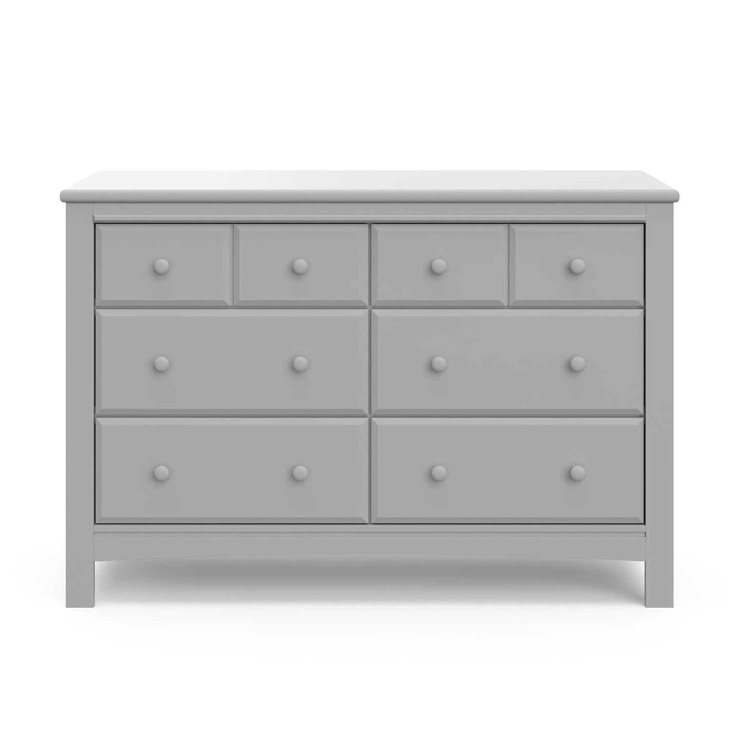 Graco Benton 6 Drawer Double Dresser (Pebble Gray) – Easy New Assembly Process, Universal Design, Durable Steel Hardware and Euro-Glide Drawers with Safety Stops, Coordinates with Any Nursery