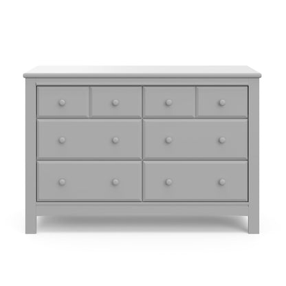 Graco Benton 6 Drawer Double Dresser (Pebble Gray) – Easy New Assembly Process, Universal Design, Durable Steel Hardware and Euro-Glide Drawers with Safety Stops, Coordinates with Any Nursery