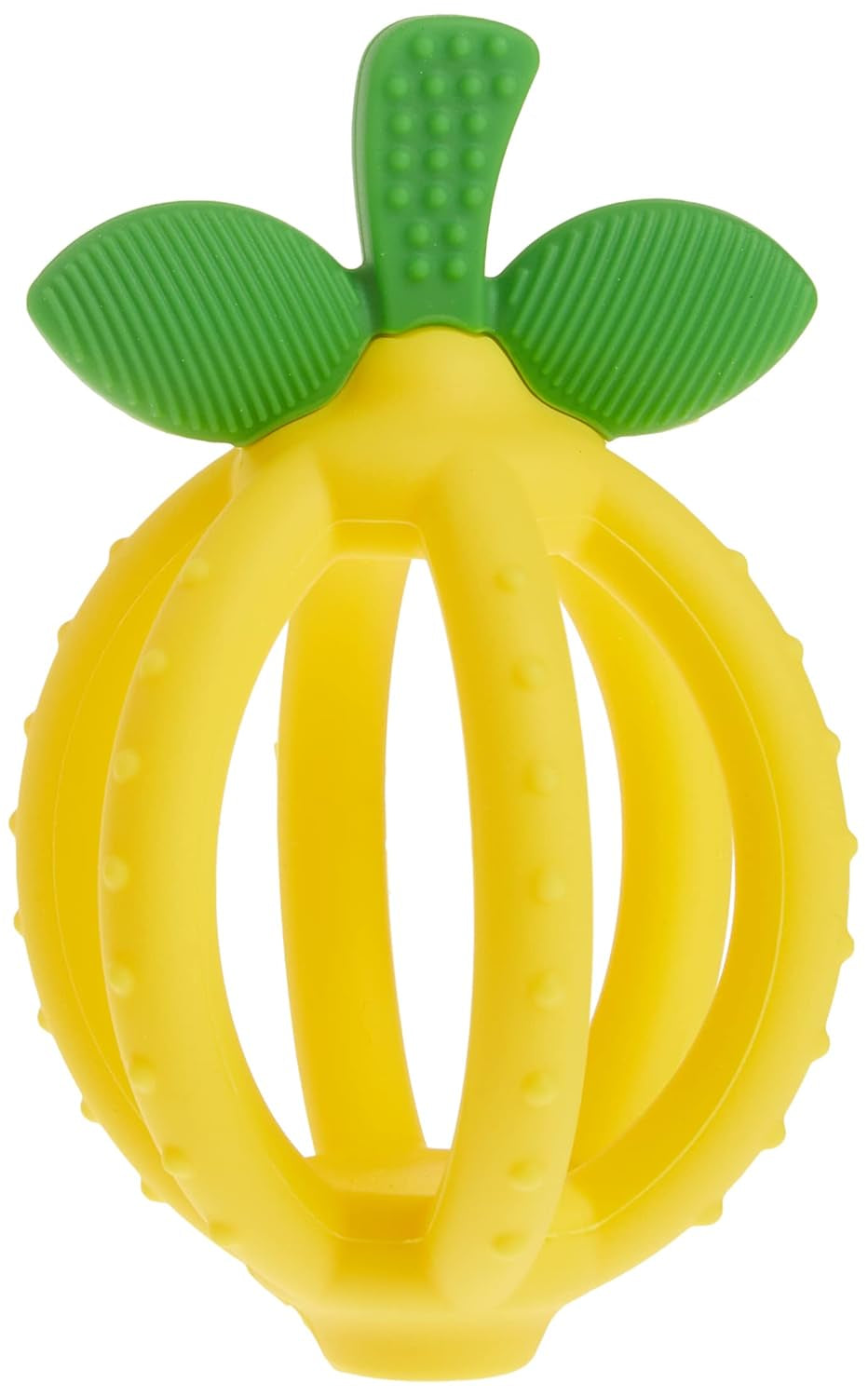 Itzy Ritzy Teething Ball & Training Toothbrush - Silicone, Bpa-Free Bitzy Biter Lemon-Shaped Teething Toy Features Multiple Textures to Soothe Gums & an Easy-To-Hold Design (Lemon)