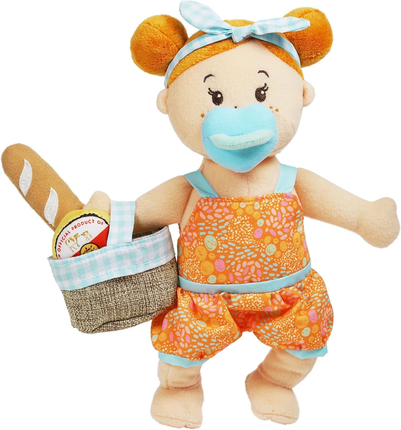 Manhattan Toy Wee Baby Stella Peach Al Fresco 12" Soft Baby Doll Set for Toddlers 12 Months and Up