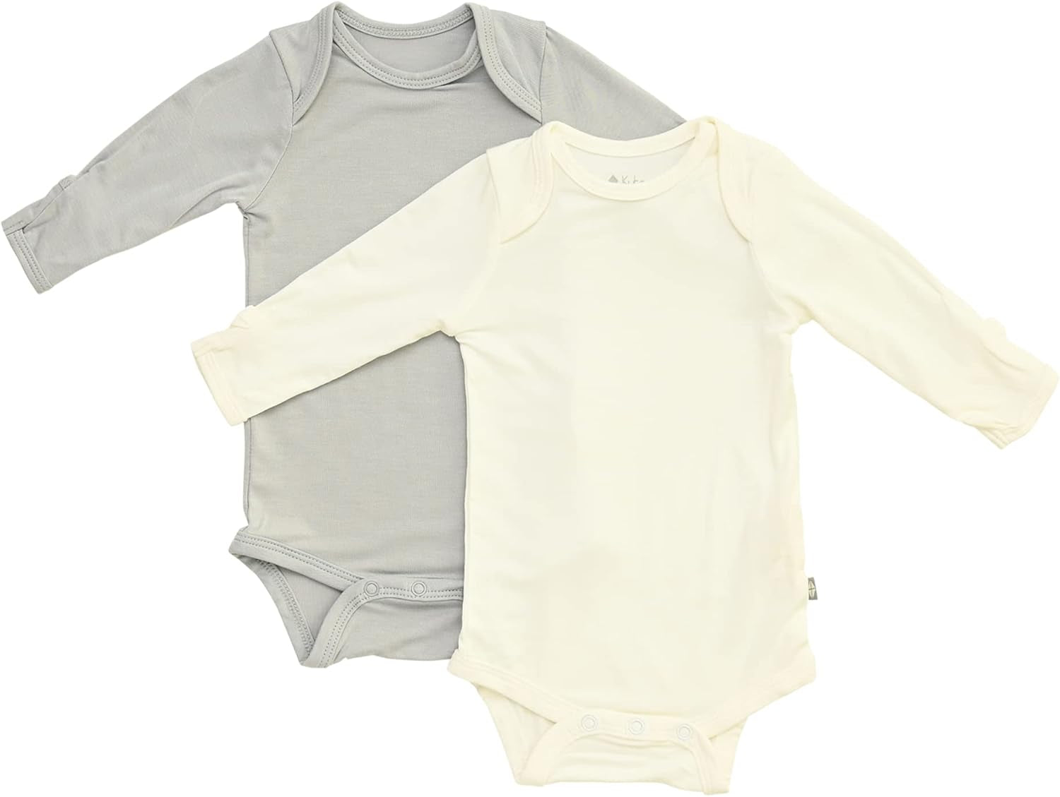 KYTE BABY Rayon Made from Bamboo Long Sleeve Baby Bodysuits, 2-Pack