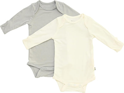 KYTE BABY Rayon Made from Bamboo Long Sleeve Baby Bodysuits, 2-Pack