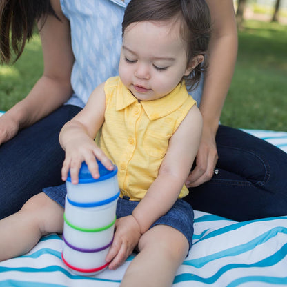 Dr. Brown'S Stackable Snack-A-Pillar Snack and Dipping Cups for Toddlers and Baby Food Storage Containers, BPA Free - 4-Pack