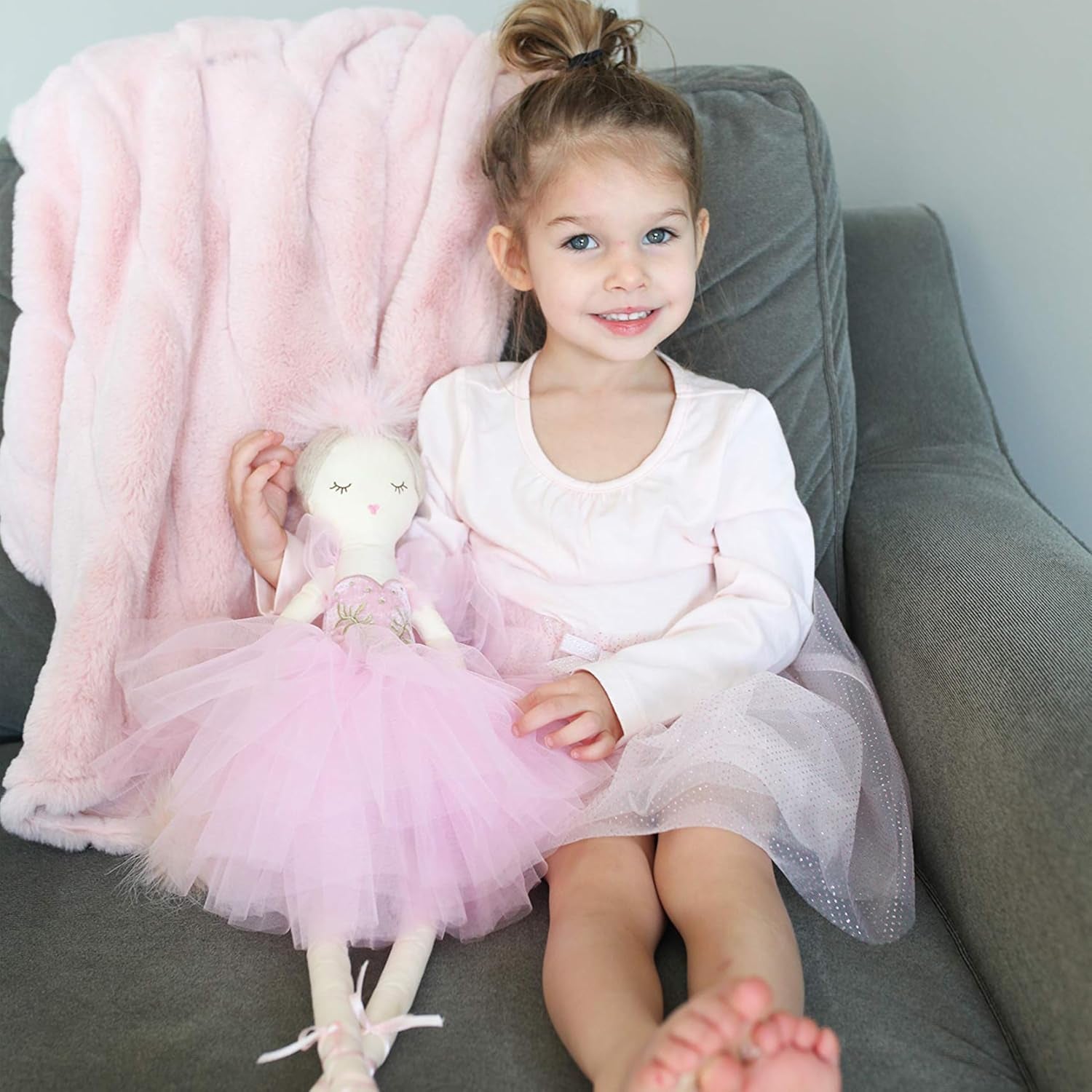 Mon Ami Swan Princess Ballerina Doll - 22", Soft Elegant Plush Doll for Little Girls, Use as Toy or Room Decor, Great Gift for Kids of All Ages