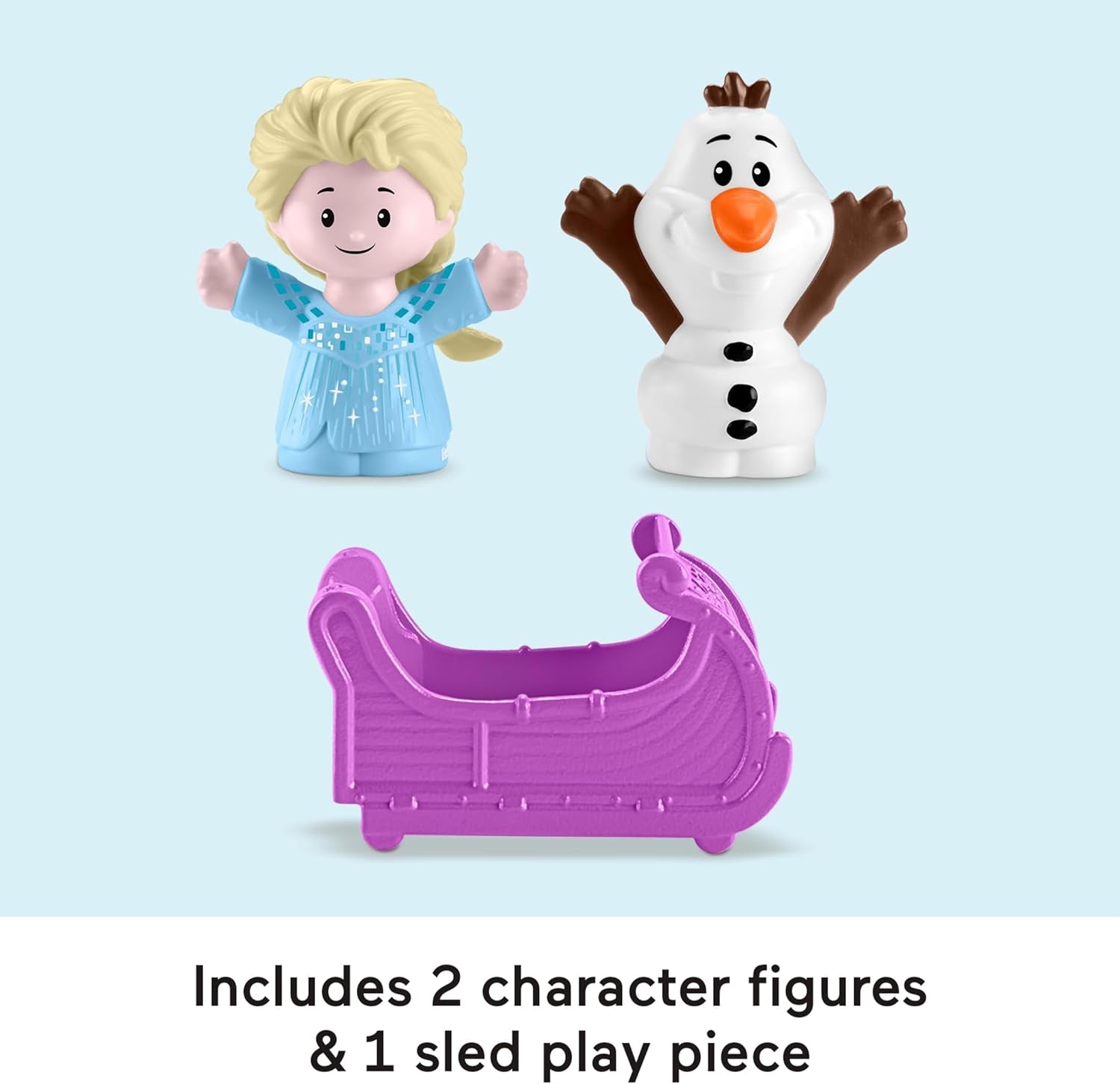 Fisher-Price Little People Toddler Toy Disney Frozen Arendelle Sledding Adventures Playset with Figures for Pretend Play Ages 18+ Months