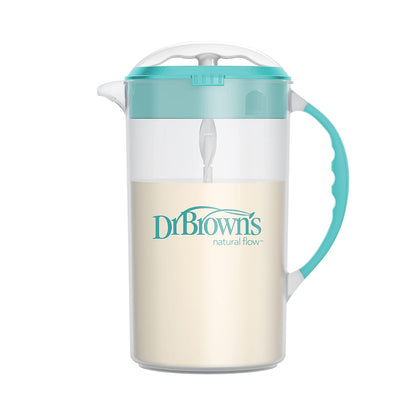 Dr. Brown'S Baby Formula Mixing Pitcher with Adjustable Stopper, Locking Lid, & No Drip Spout, 32Oz, BPA Free, Olive