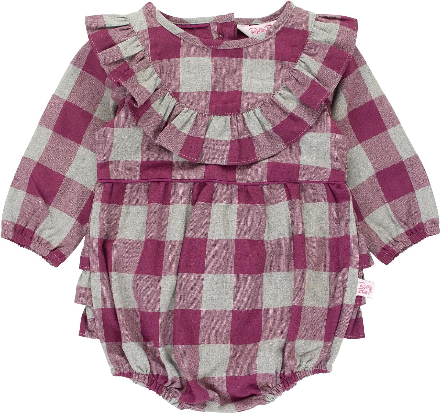 Rufflebutts® Baby/Toddler Girls Long Sleeve Bubble Rompers