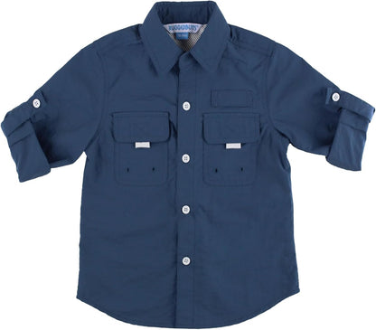 RUGGEDBUTTS Baby/Toddler Boys Sun Protective Button down Shirt